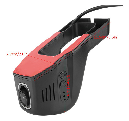 Imagen 2 de 6 de Hd 1080p Coche Dvr Grabador De Vídeo Dash Cámara De Conducci