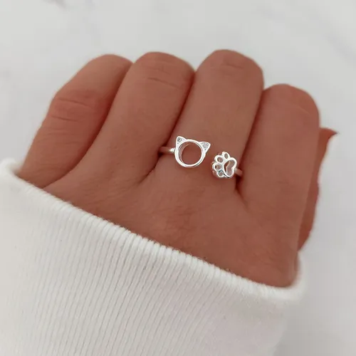 Anillo huella de gato new arrivals