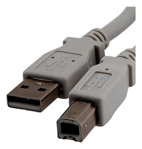 Cable Impresora Usb 2.0 Con Filtro Color Gris 1.8 Mts