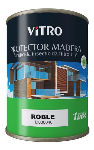 Protector Madera Color Cedro Vitro 4 Litros Insecticida