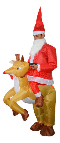 Disfraz Inflable De Papá Noel Para Adulto Para Fiestas