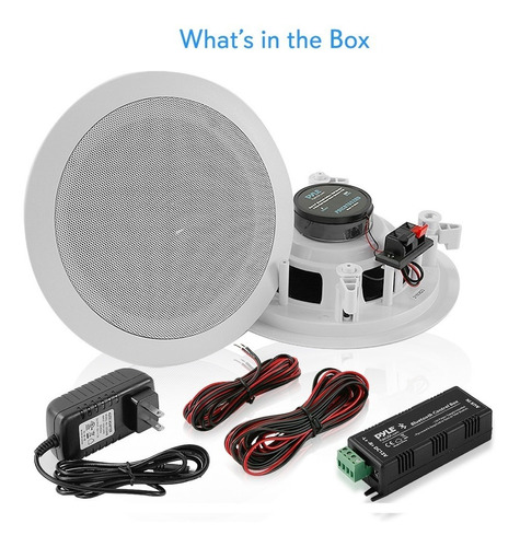 Pyle 2 Parlantes Bluetooth Embutir Techo Musica Funcional 5