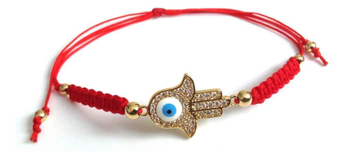 Pulseras Mal De Ojo Mano De Hamsa Kabbalah Cordón Rojo...