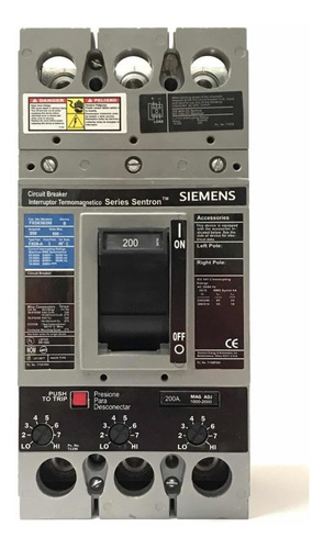 Interruptor Termomagnetico 3p 200a Siemens Sentron Fxd63b200