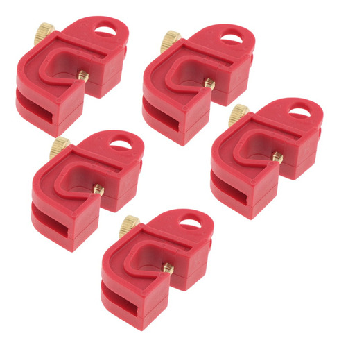 5pcs Bloqueo De Interruptor De Circuito Universal Rojo Con