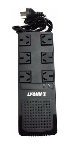 Estabilizador de tensión Lyonn TCA 1200NV 1200VA entrada y salida de 220V CA negro