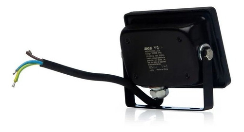 Reflector Proyector Led Exterior 10w Sica Ip65 Color De La Carcasa Negro Color De La Luz Blanco Frío Negro Fria/dia