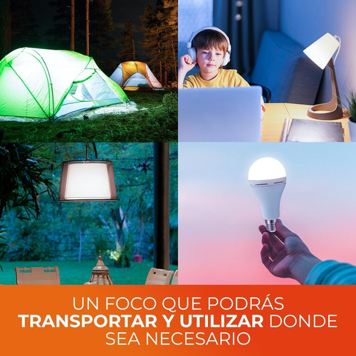Foco Led Emergencia Luz De Día, Batería 2 Horas, Tecnolite