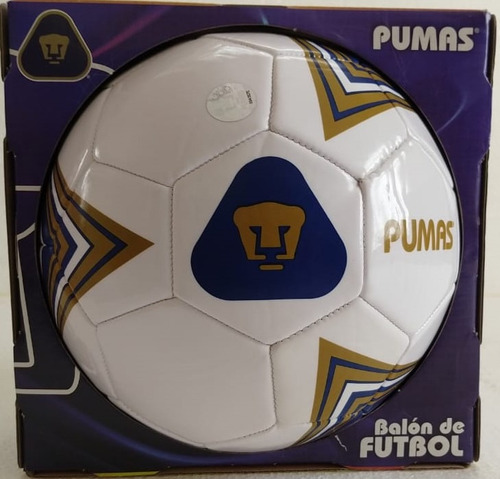 Balon Futbol Pumas Unam Oficial Tamaño 5 Blanco Azul Dorado | Meses sin  intereses