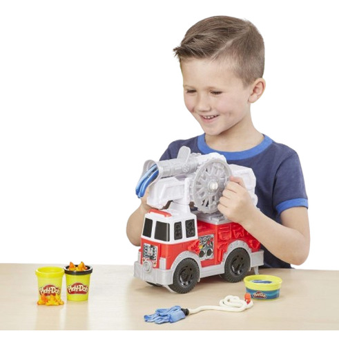 Playdoh Set Plastilinas Y Masas Camión De Bomberos Color Rojo Camión De Bomberos