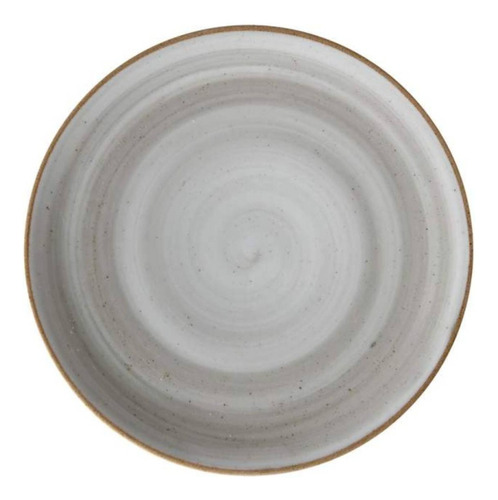 Plato Llano Coupe De Porcelana 23 Cm Gris/humo Artisan