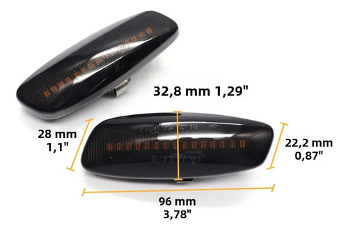 Luz Giro Espejo Secuencial Dinamico Peugeot 308 408 C4 3008 Smoked