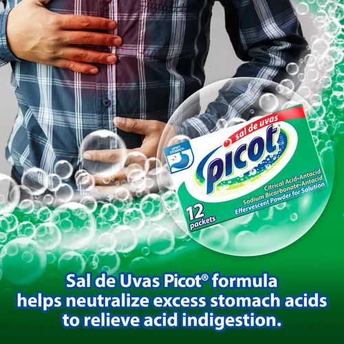 Solución En Polvo Efervescente Sal De Uvas Picot 5 Ml X 12