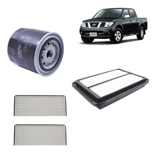 Kit Filtros Aceite/aire/polen Para Nissan Navara 2.5 07/13