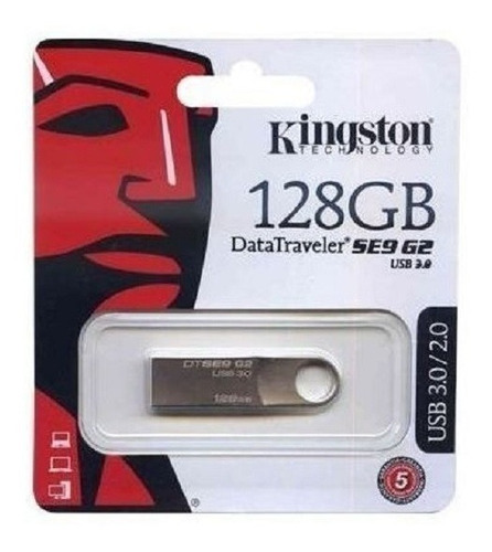 Pen Drive Kingston Datatraveler Se9 G2 128gb Usb 3,0 (b)