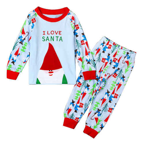 Conjunto De Pijama Para Niño De Reno De Papá Noel De Navidad