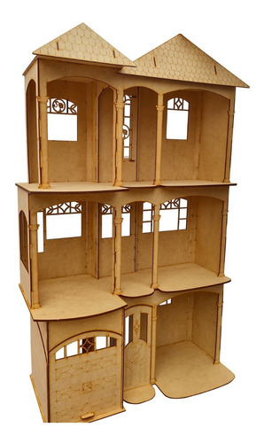 Casita De Muñecas Barbie Ejecutiva Casa Fibrofacil 3 Pisos