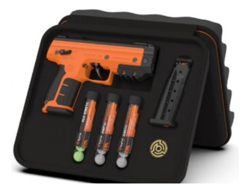 Kit Pistola Xl Co2 Defensa Personal Byrna Naranja Goma Ppq