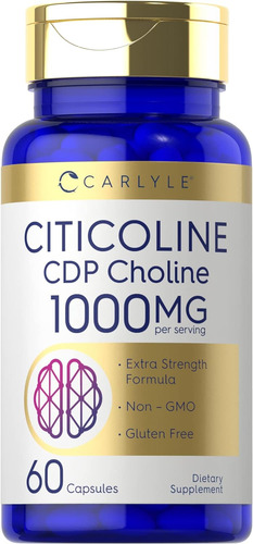 Citicoline Cdp Choline 1000mg Formula Apoyo Cognitivo 60 Cap