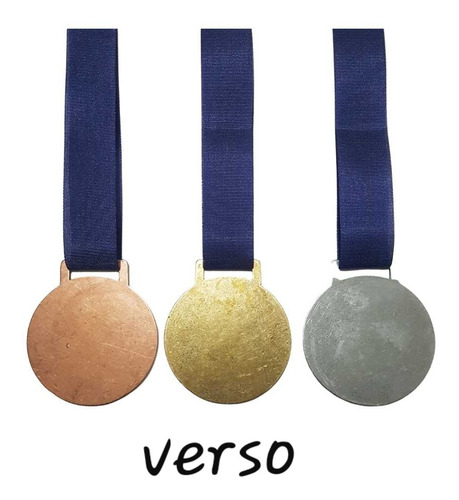 Imagem 4 de 6 de Medalhas Honra Ao Mérito 5.5cm +grossa +qualidade 3 Peças