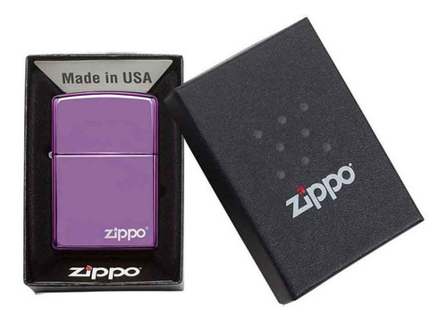 Zippo Purple Color Violeta Universo Binario