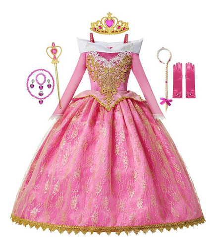 Vestido De Cosplay De Princesa B Para Niña  Aurora  Para Fie