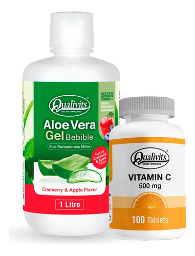 Vitamina C 500 Mg X100 Aloe Vera Bebible Sabores Qualivits 