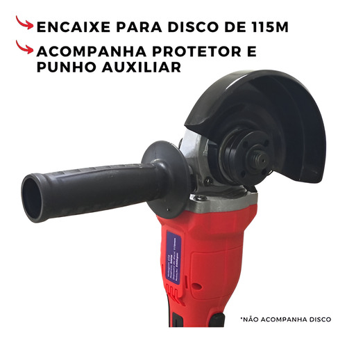 Esmerilhadeira Angular A Bateria 21v Importway Com Maleta