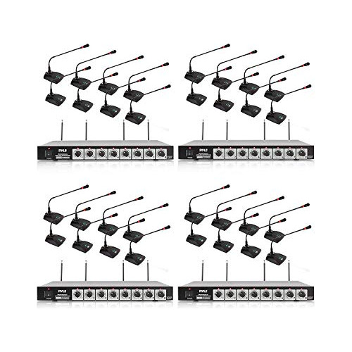 Pyle Pdwm8300 Vhf 8 Canales Inalámbrico Receptor De Micrófon