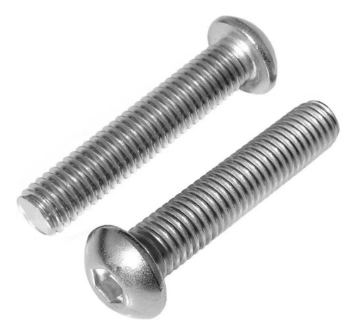 200 Pçs Parafuso Abaulado Allen Sext. Inox 304 M5 5 X 16mm