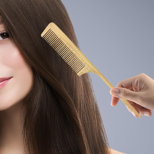 2 Peine De Bambú Para Desenredar El Cabello Para Mujeres Y