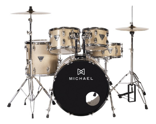 Bateria Michael Trinity Dmt218 Gt Bumbo 18 C/ Pratos E Banco
