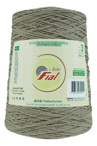 Fio Barbante Fial Arte Colorido N°3 980m 370g (tex 378) Cor Caramelo - 22