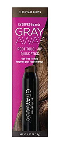 Everpro Gray Away Root Touchup Quick Stick, Negro/marrn Oscu