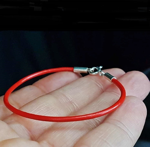 Imagem 8 de 9 de Pedras - Pulseira (1v) Unissex, Couro 2mm E Prata, Cód372p26