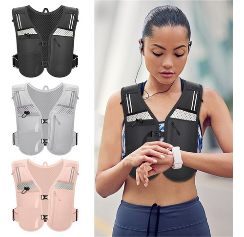 Chaleco Hidratación Running -reflectante - Unisex Ajustable