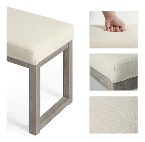 Banco Otomano De 27 Pulgadas De Ancho, Taburete Rectangular
