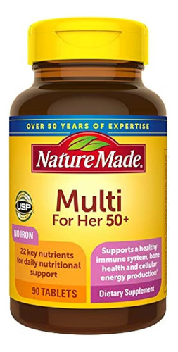 Nature Made Women's Multivitamin 50+ Tablets, 90 Count For D