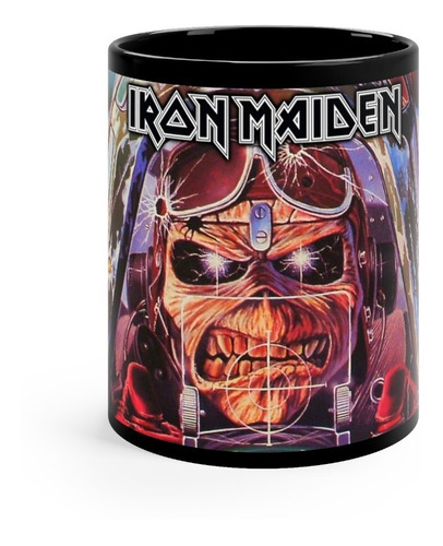 Iron Maiden Aces High Taza De Rock Sublimada De 11 Oz 1 Pza