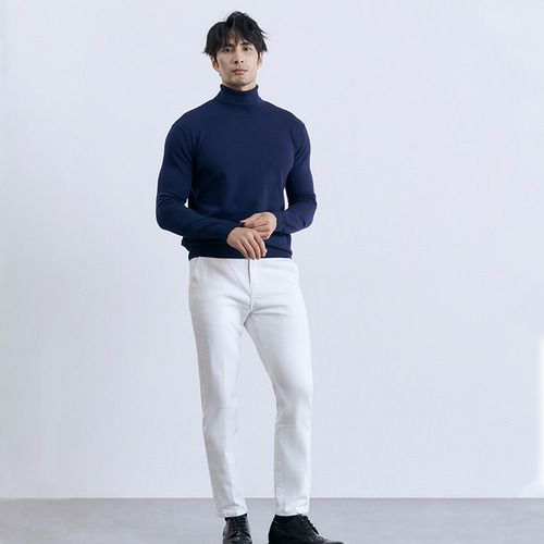 Camisa Hombre Playera Manga Larga Cuello Alto Con Base Sól