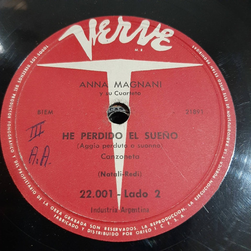 Pasta Anna Magnani Su Cuarteto Verve C175