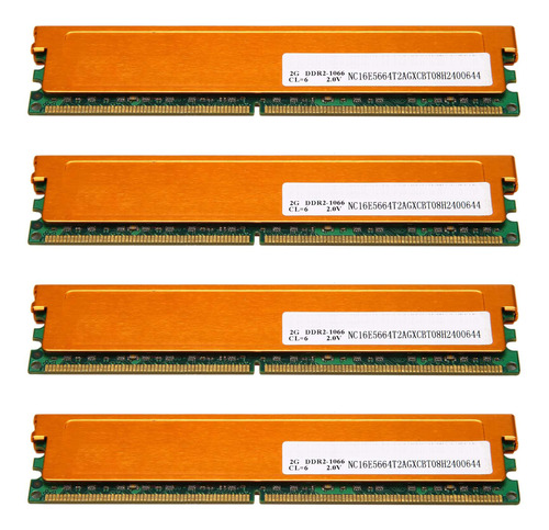 4 Memorias Ram Ddr2 De 2 Gb, 1066 Mhz, Pc2 8500, 1,8 V, Memo