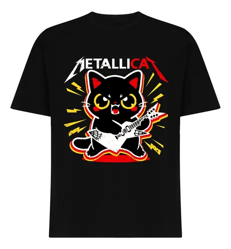 comprar Polera Unisex Metallica - Gato Estampada En Dtf Cod 004
