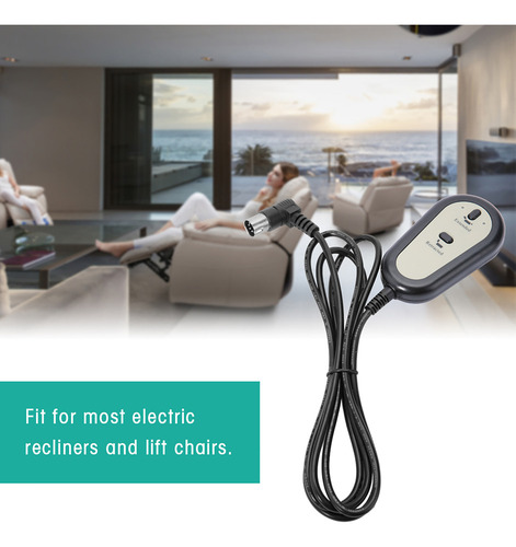 Sillón Reclinable Eléctrico Sofá 2 Botones Control Remoto Ma