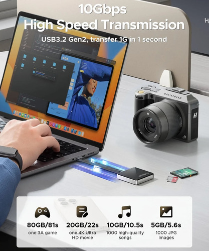 Case Prores Nvme Ssd 2230 Expansão Memoria Iphone 15 Pro/max Cinza