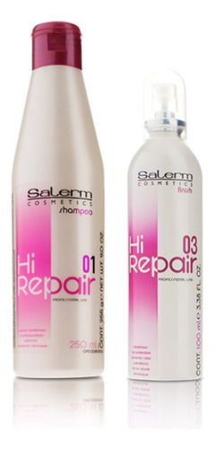 Salerm Shampoo Hi Repair 250ml + Finish Protector 100ml