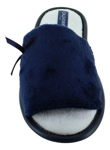 Calzatura Pantufla Sueco Afelpada Confort Moño Mujer 93421
