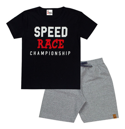 Imagem 1 de 10 de Roupas Meninos Kit 5 Conjuntos Verão Camiseta E Bermudas