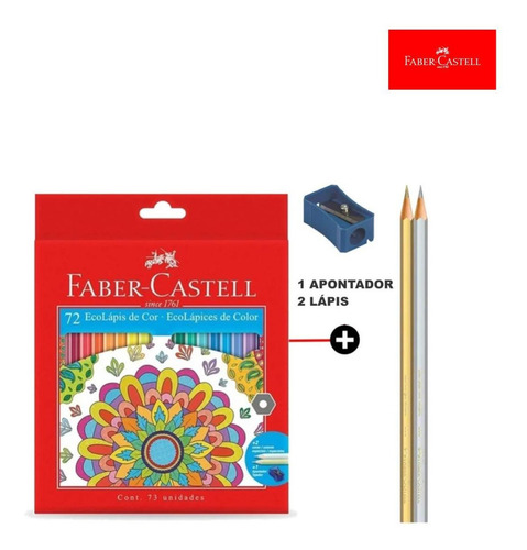 Imagem 2 de 10 de Caixa Lapis De Cor 72 Cores Profissional Faber-castell