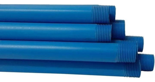 Tubo Pvc Azul Pesado Agua Blanca 1/2 3/4 1  6metros Plastico
